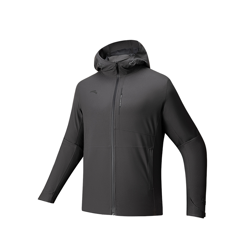 

ANTA Ветровка мужская водонепроницаемая дышащая дымчато-черная серая, Smoke Black Gray