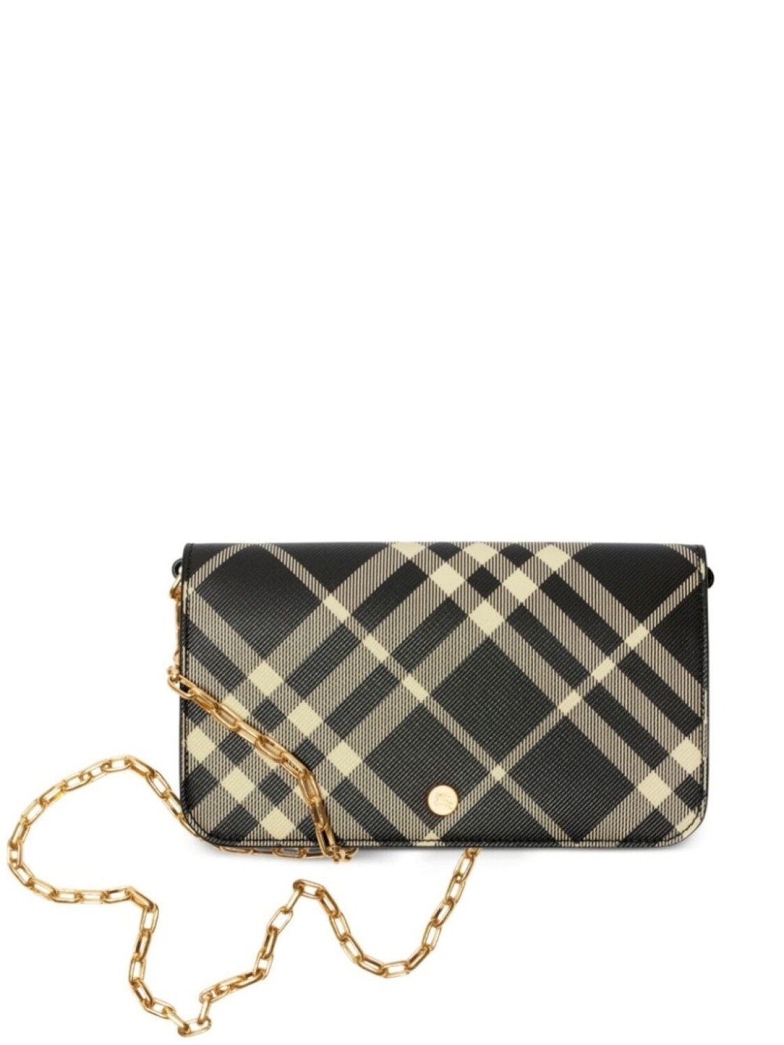 

Мини-сумка через плечо Burberry в клетку, черный