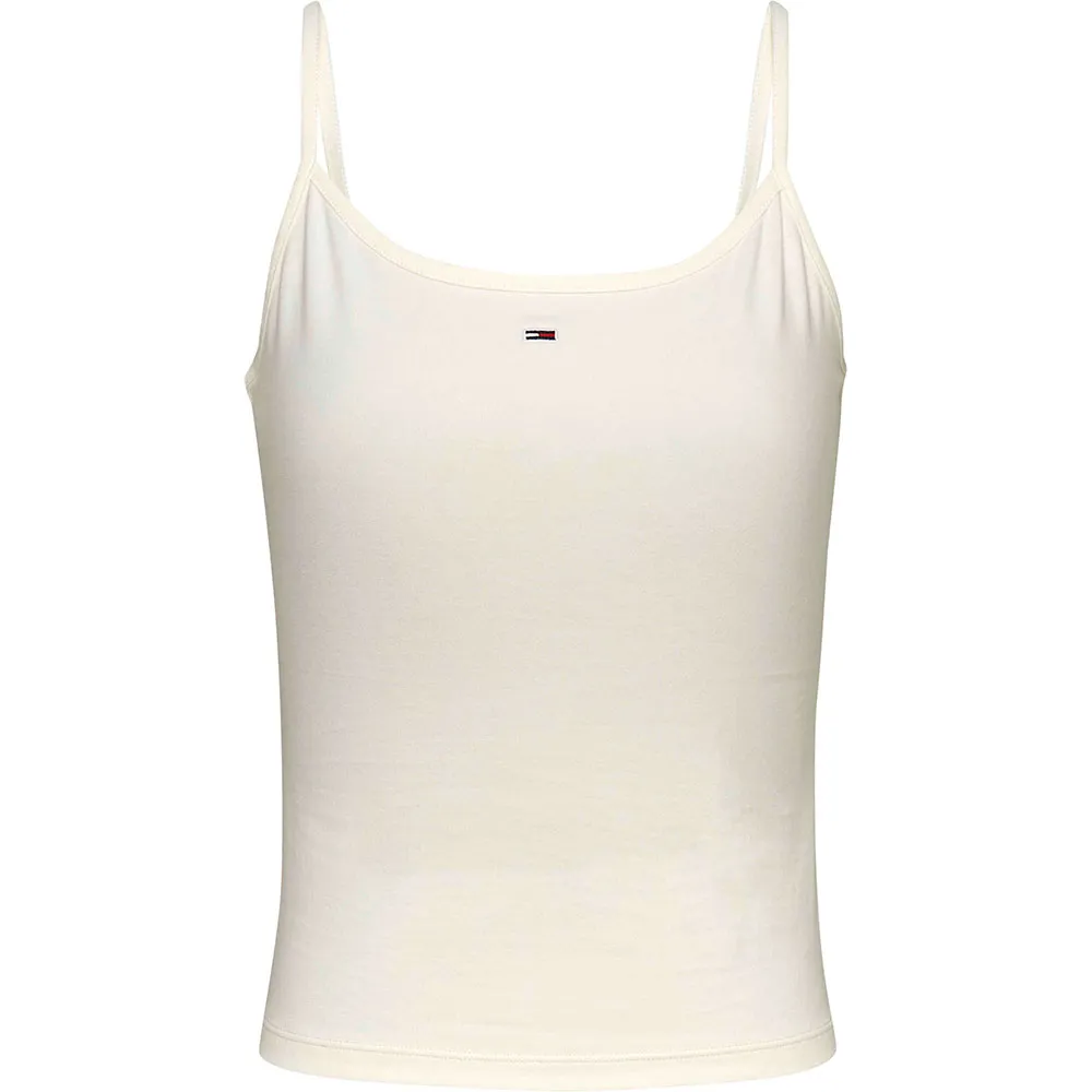 

Футболка без рукавов Tommy Jeans Essential Strap, бежевый