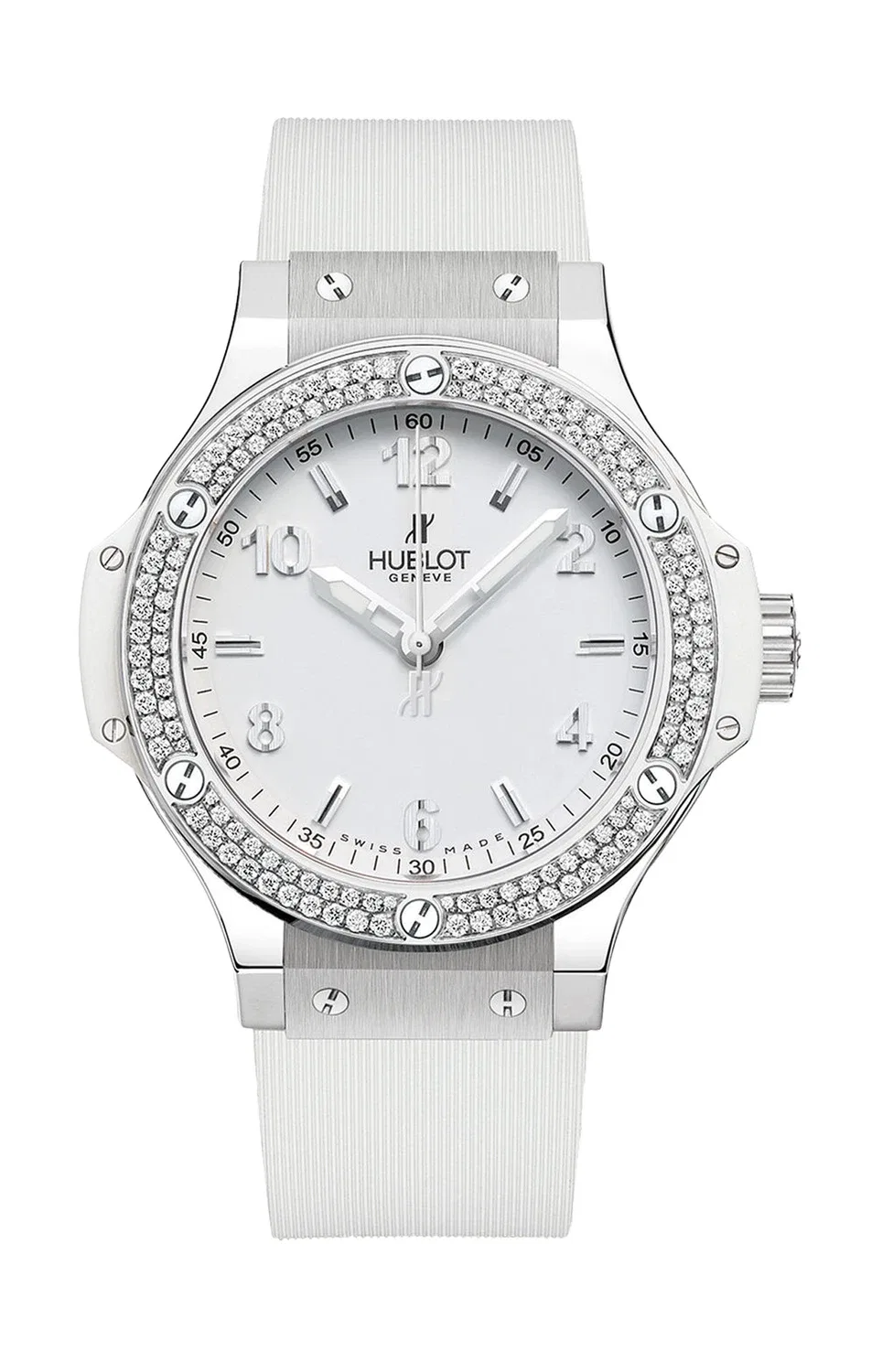 СТАЛЬ БЕЛЫЕ БРИЛЛИАНТЫ - 361.SE.2010.RW.1104 HUBLOT, серебряный