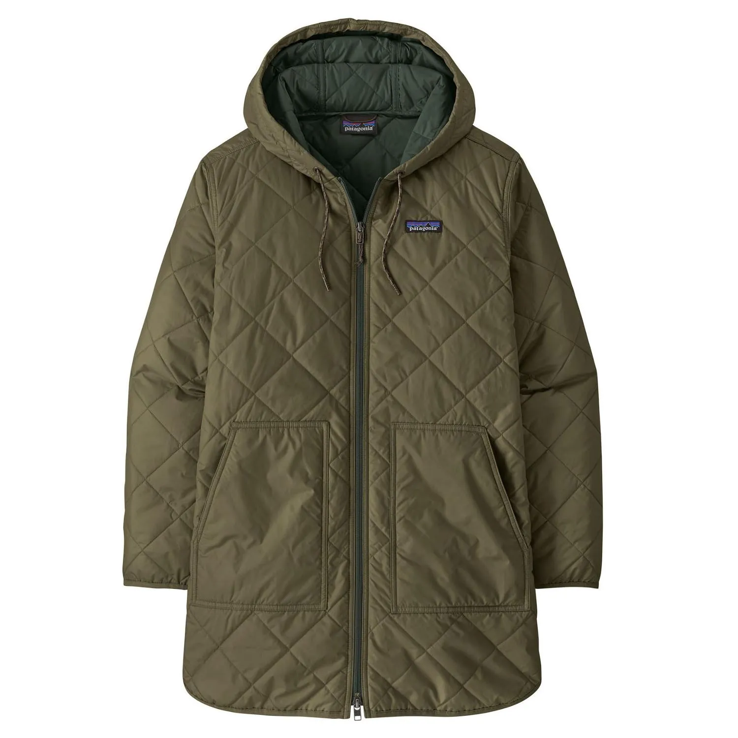 

Алмазная стеганая утепленная парка Patagonia, Basin Green