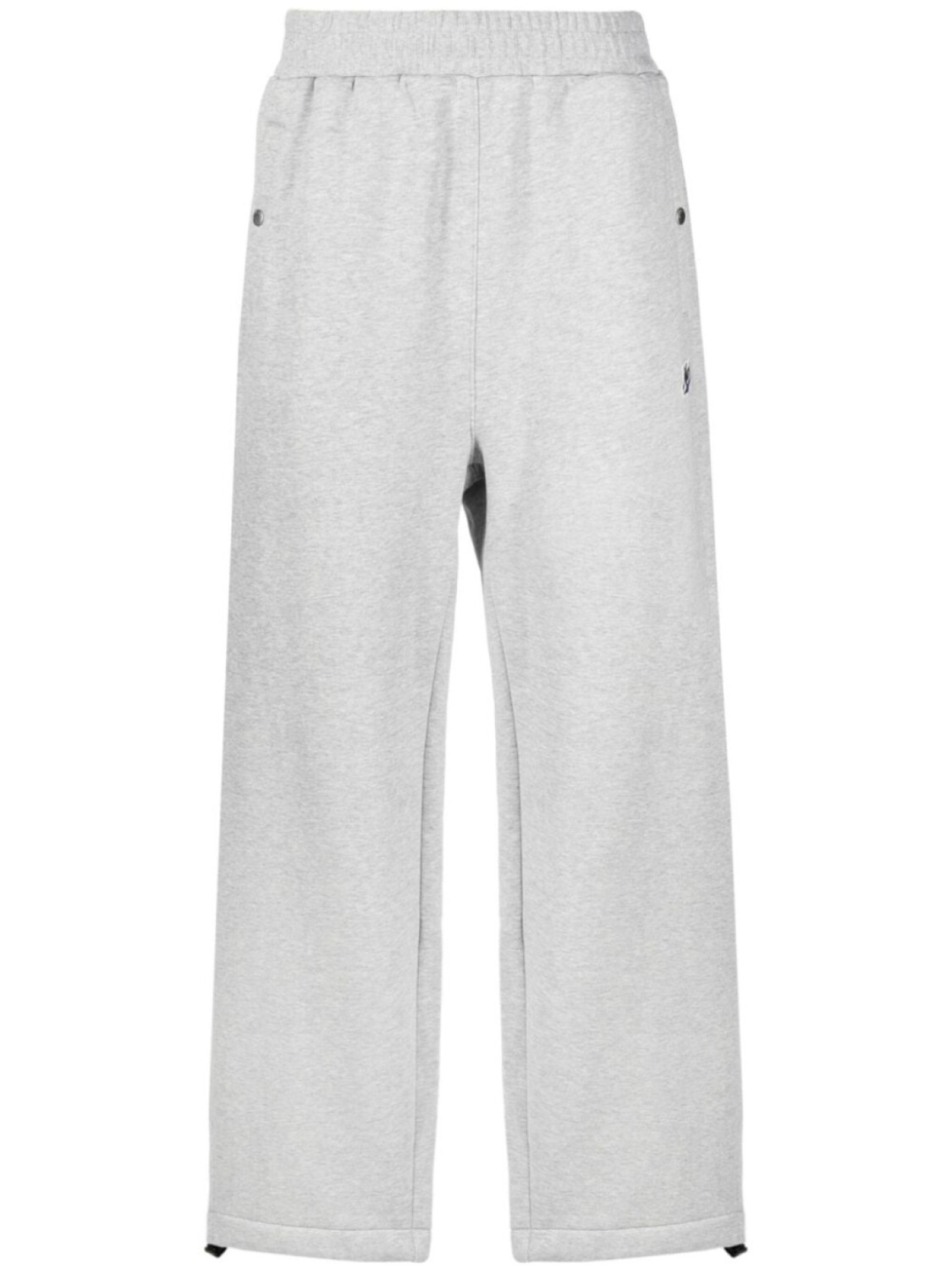 

izzue logo-patch jersey track pants, серый