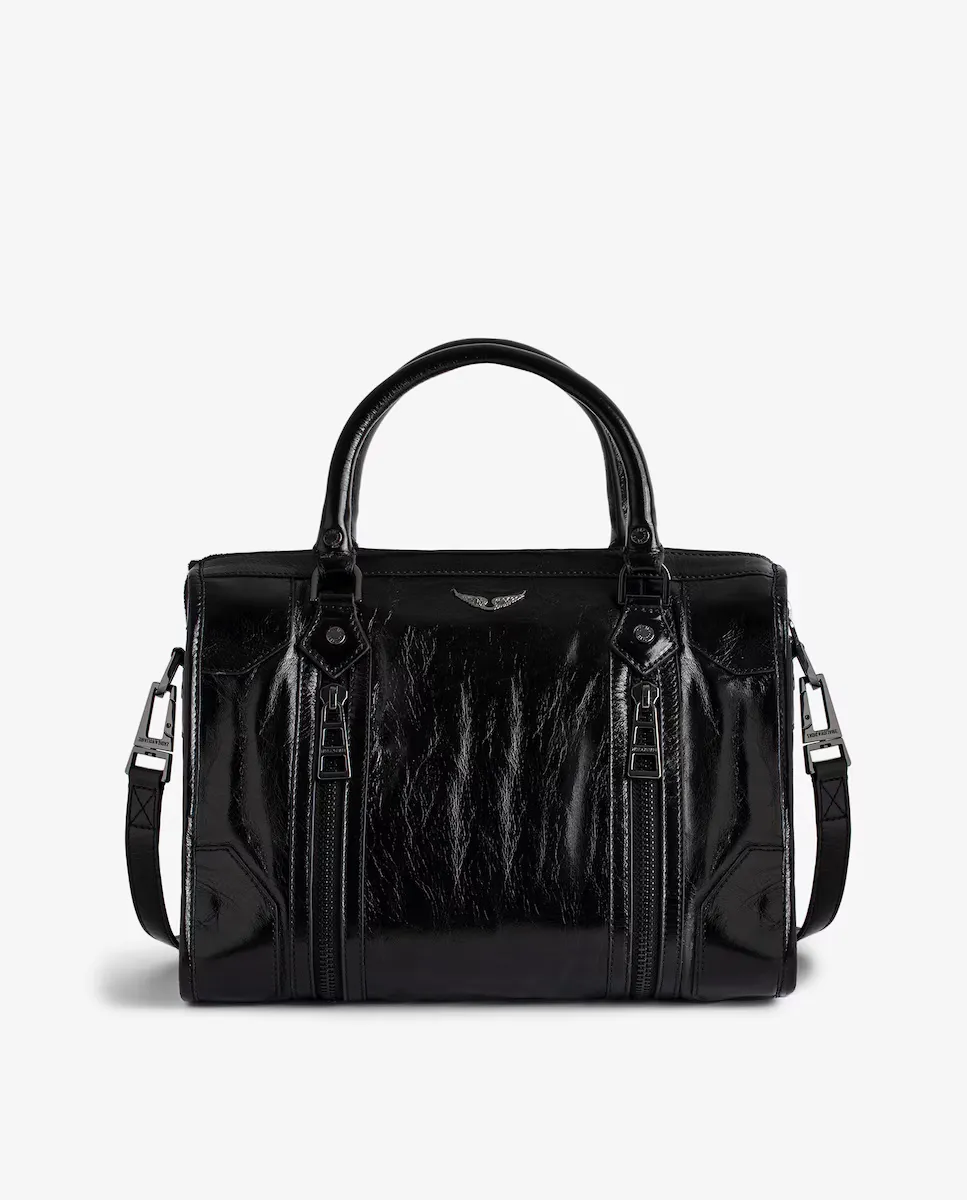 

Винтажная многопозиционная сумка Sunny Medium 2 из лакированной кожи Zadig & Voltaire, черный