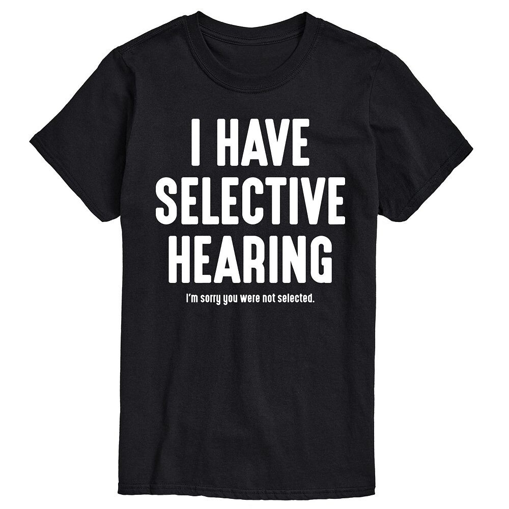 

Мужская футболка с рисунком Selective Hearing Licensed Character, черный
