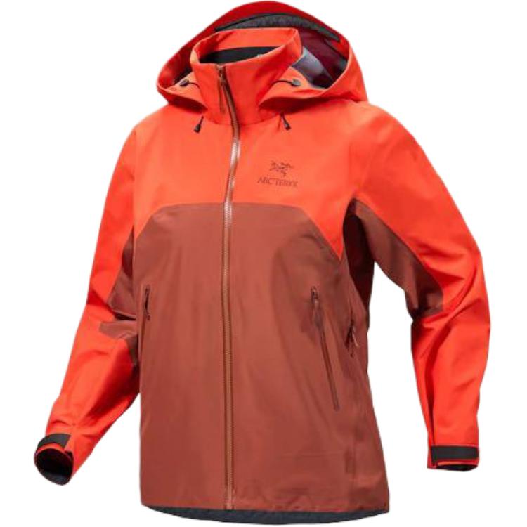 

Arcteryx Женская горная универсальная водонепроницаемая ветровка, Warm Sun Orange/Redwood Brown/Solaris/Sequoia