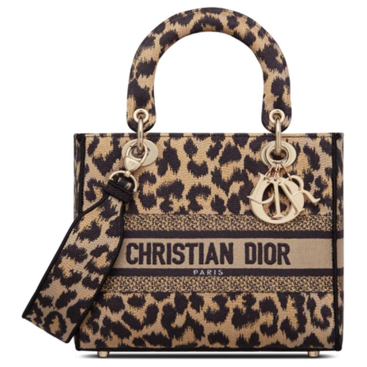 

DIOR Женская бежевая сумка через плечо с вышивкой