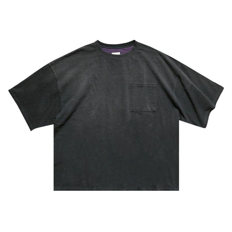 

Футболка Kapital Jersey 2Tones Big Pocket T-Shirt (Bone), Black/Purple