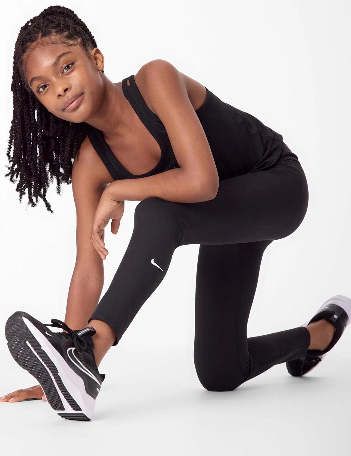 Леггинсы Dri-FIT Nike, черно-белые — фото 2