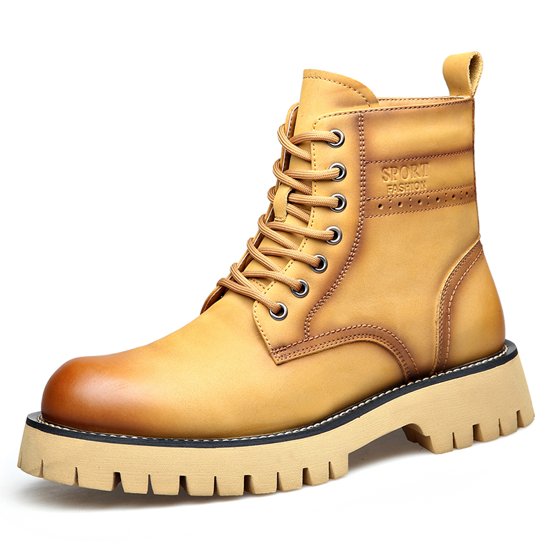 

LUOMAIKE Жёлтые короткие мартинсы мужские, цвет Yellow