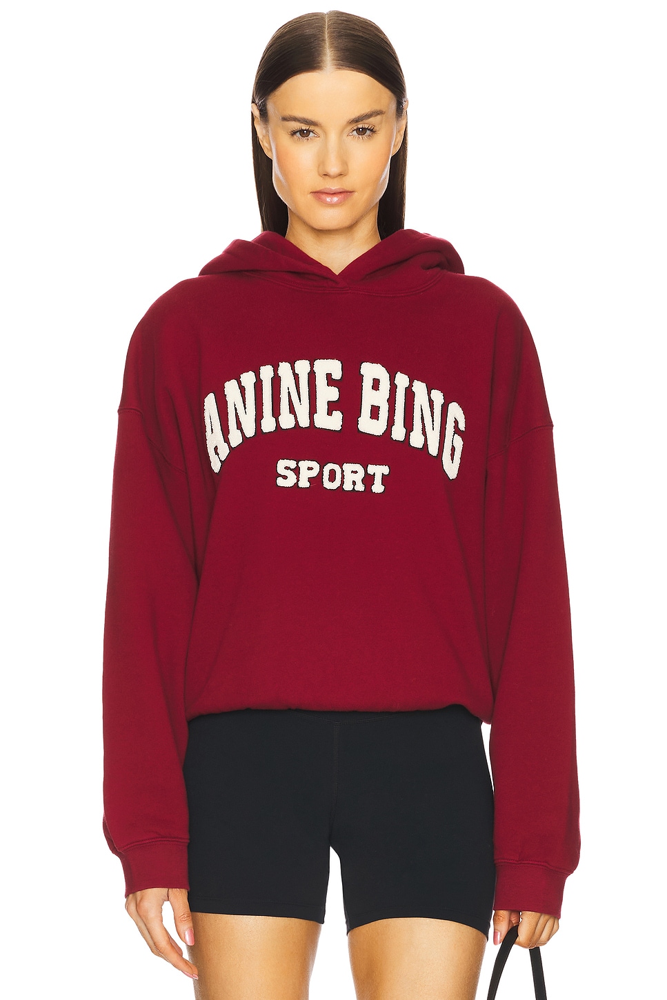 

Толстовка Alec с капюшоном sport Anine Bing, cabernet