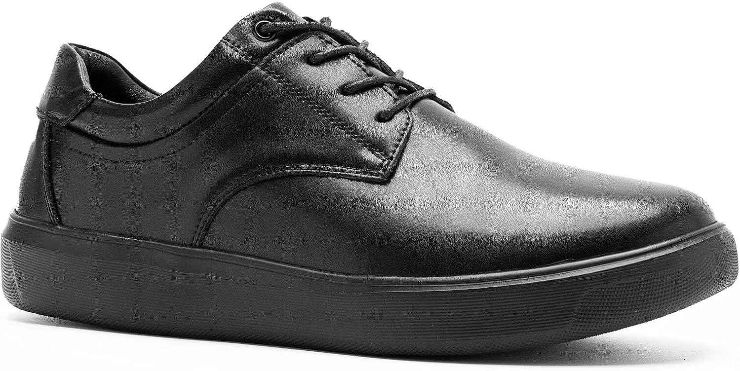 

Мужские ортопедические широкие кожаные туфли OrthoComfoot: удобная поддержка свода стопы, оксфорды для плантарного фасциита, ортопедическая повседневная и деловая обувь для облегчения боли в стопах и пятках, черный