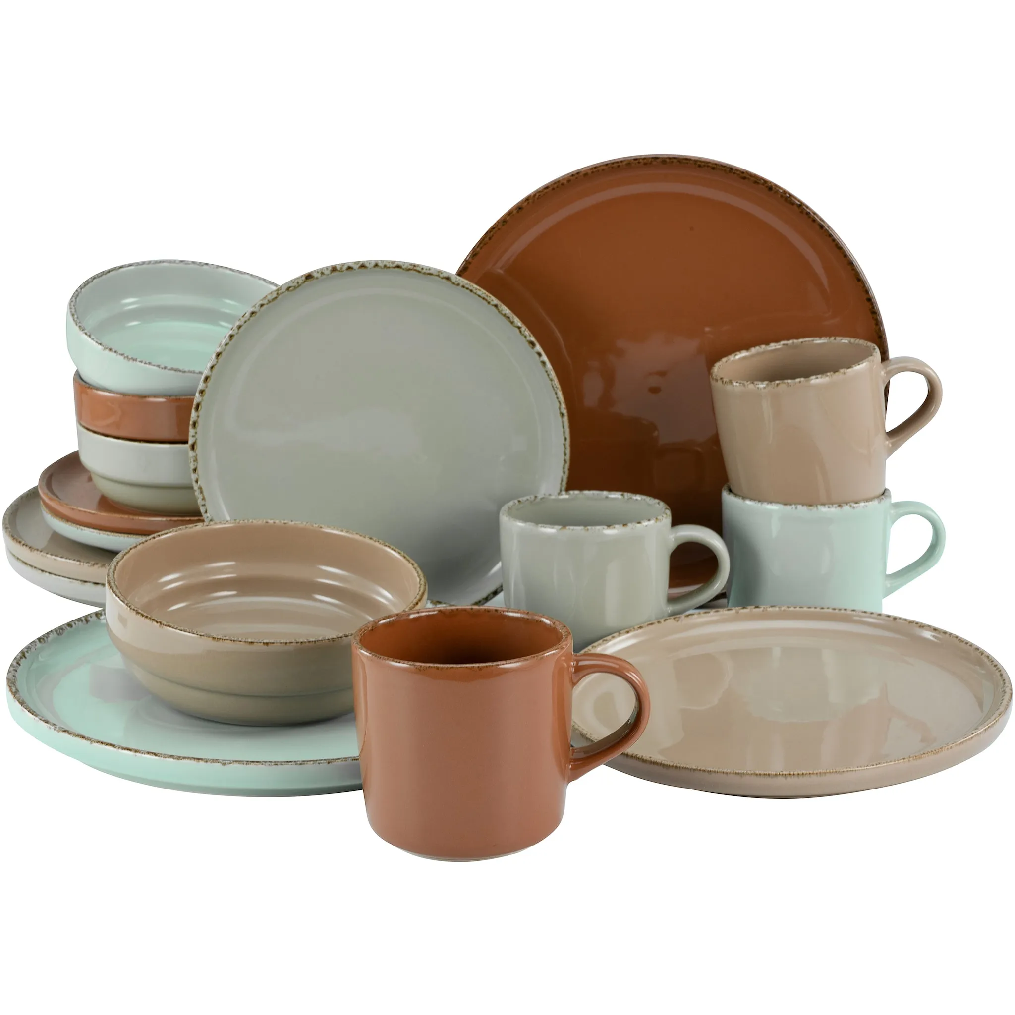 

[T] Комбинированный сервиз CreaTable «Набор посуды Terra Collection», (набор, 16 предметов, кофейный сервиз и обеденный сервиз в наборе, на 4 персоны), сервиз, модные натуральные цвета Сделано в Европе, 16 предметов на 4 персоны, цвет taupe/hell...