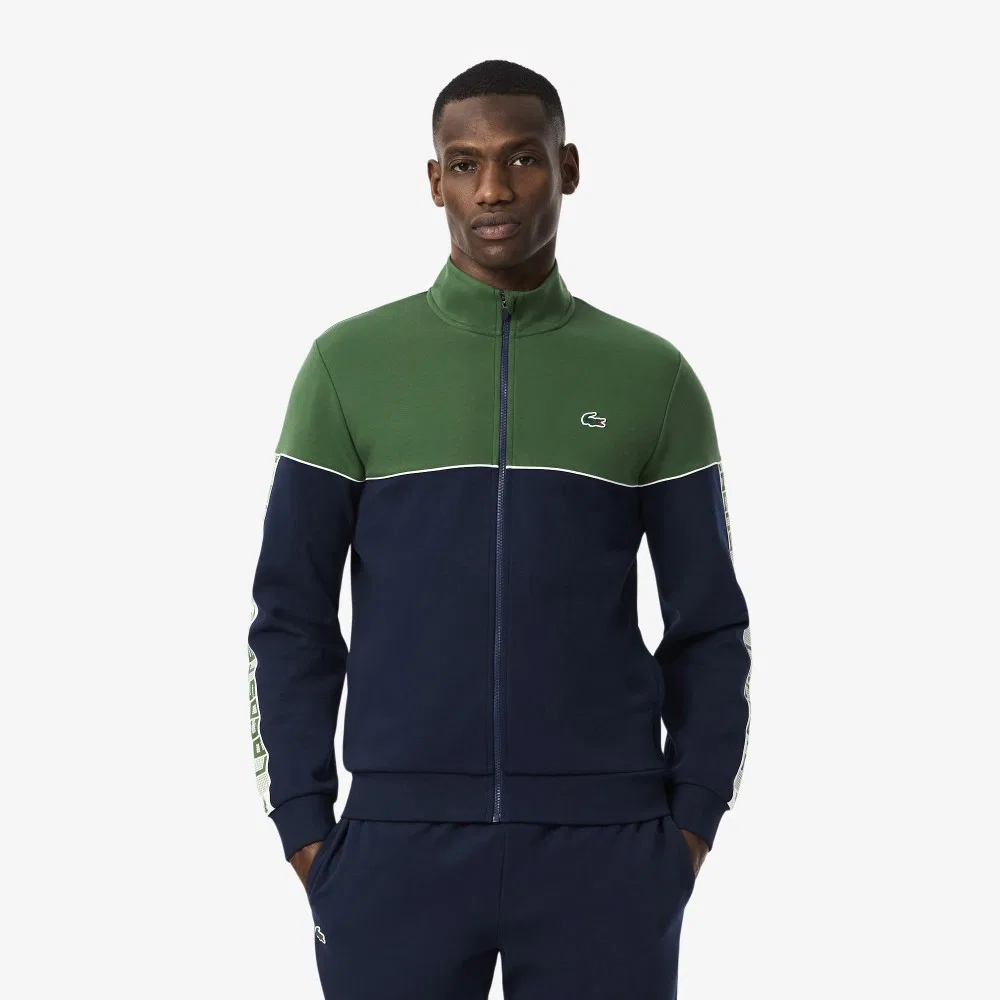 Мужская спортивная куртка Lacoste Lettering Tennis Sweat, тёмно-синий/зелёный, от Lacoste