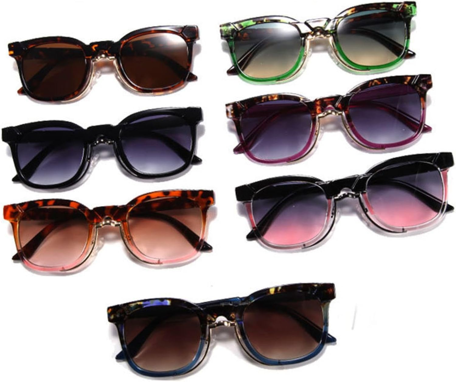 

Роскошные солнцезащитные очки «кошачий глаз» для женщин и мужчин, популярные винтажные панк-очки, двухцветные, для вождения на открытом воздухе TKKTLLT, Leopard Pink Clear