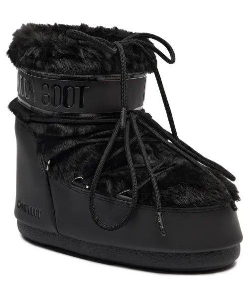 Низкие зимние ботинки Icon с подкладкой из искусственного меха Moon Boot, черный