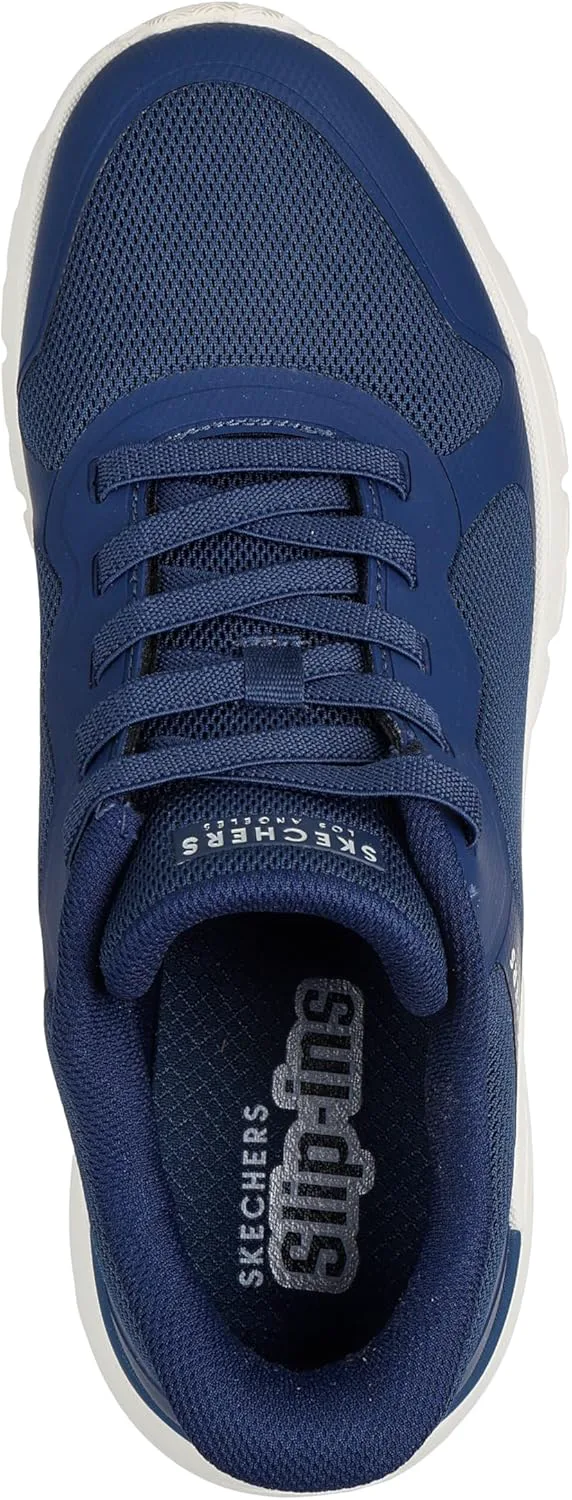 Мужские рабочие кроссовки Skechers Uno Sr Sutal на шнуровке Skech Air 200054 P, темно-синий — фото 4