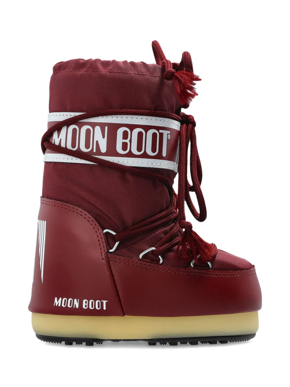 Ботинки на шнуровке с логотипом Moon Boot Kids, красный — фото 2