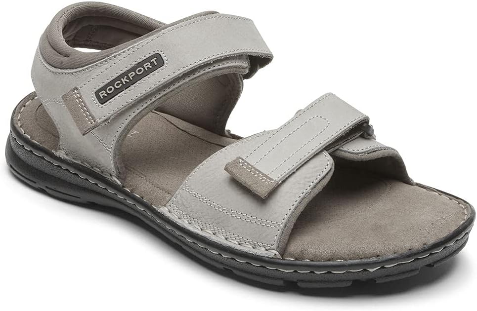 

Мужские сандалии Rockport Darwyn с ремешком на щиколотке, Stone Nbk