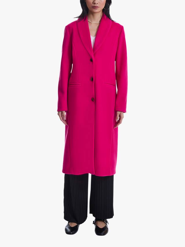 

Длинное пальто на пуговицах James Lakeland, цвет Fuchsia