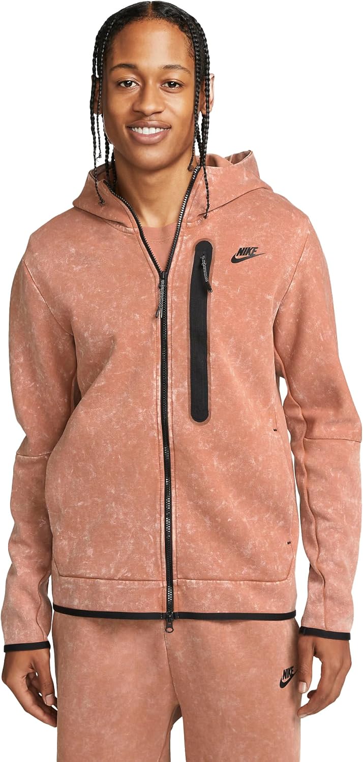 

Мужская толстовка с капюшоном Nike Tech Fleece Washed Full Zip, Mineral Clay/Black
