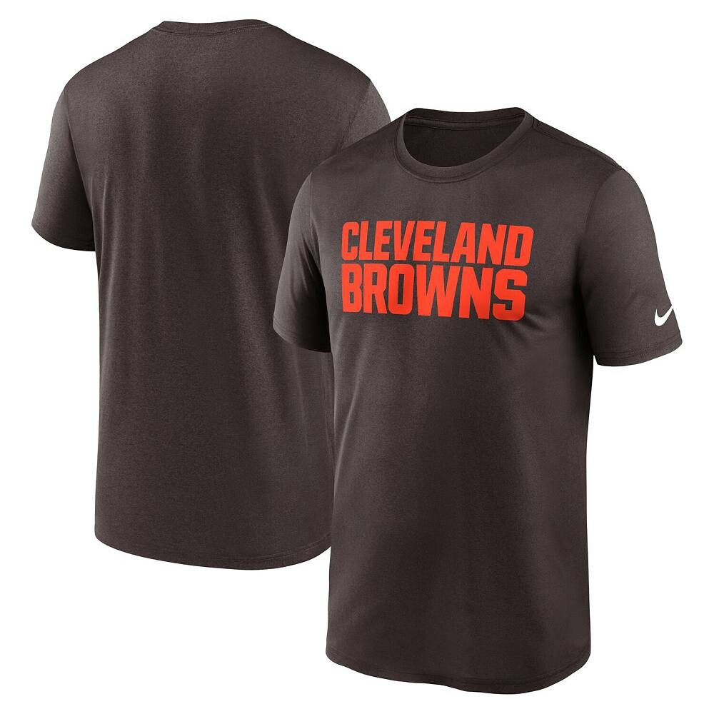 Мужская футболка Nike Brown Cleveland Browns Primetime Legend Wordmark Performance, цвет Brn Brown — фото 2