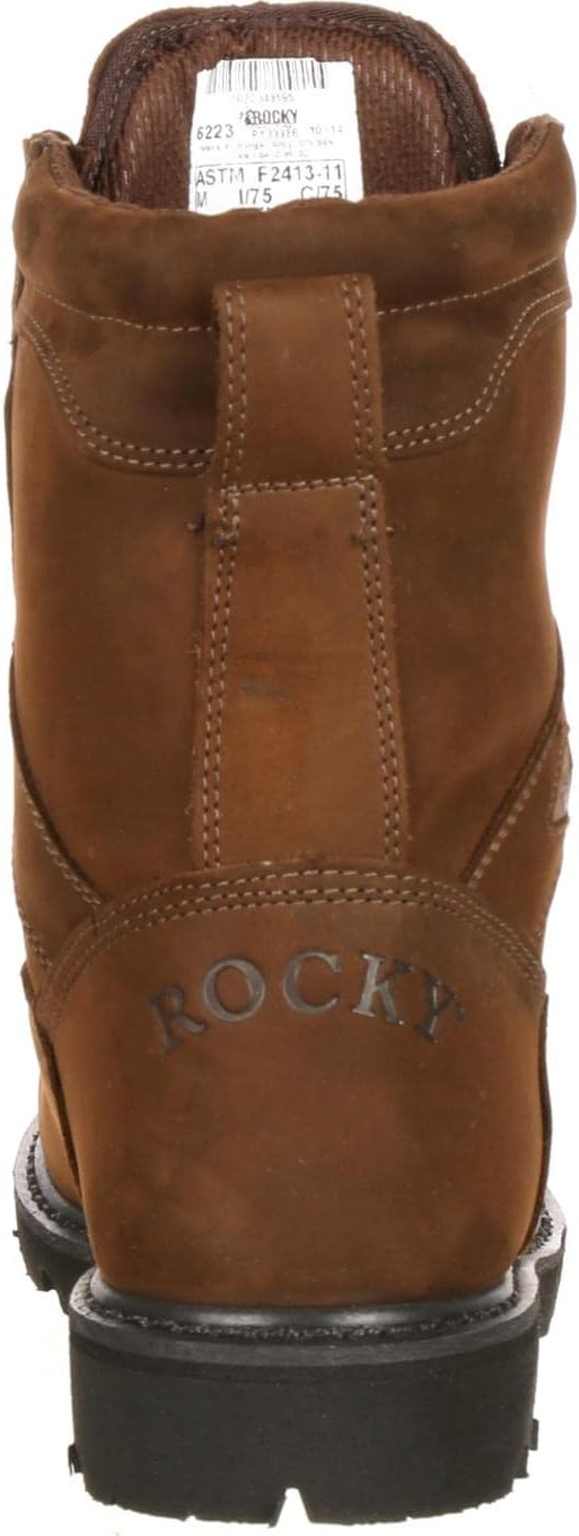 Мужские ботинки ROCKY Ranger с металлическим носком, водонепроницаемые GORE-TEX, утепленные, коричневый — фото 4