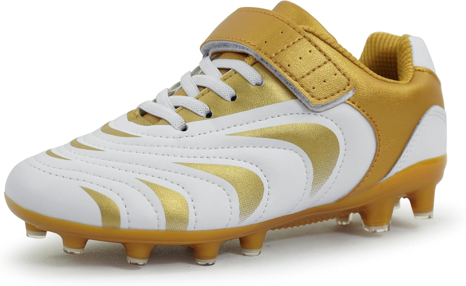 

Футбольные бутсы для детей и подростков BomKinta - детская футбольная обувь - FG для улицы для мальчиков и девочек, золотой