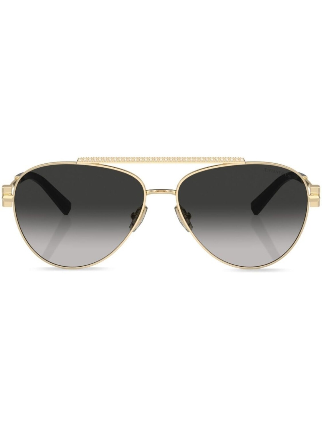 

Tiffany & Co Eyewear солнцезащитные очки-пилоты с эффектом градиента, золотистый
