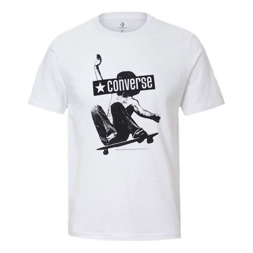 

Футболка men's all star skateboard printing short sleeve printing white Converse, белый