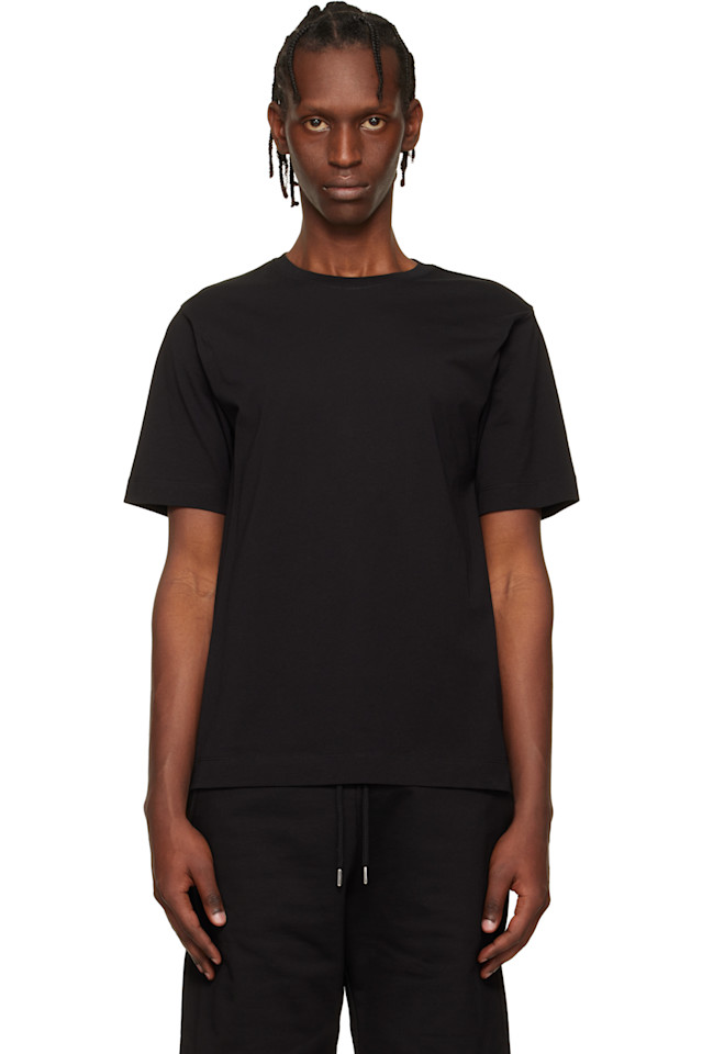 

Обычная хлопковая футболка Dries Van Noten, черный