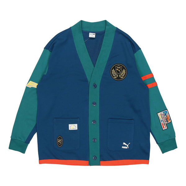 

Куртка mix badge long cardigan 'blue' Puma, синий