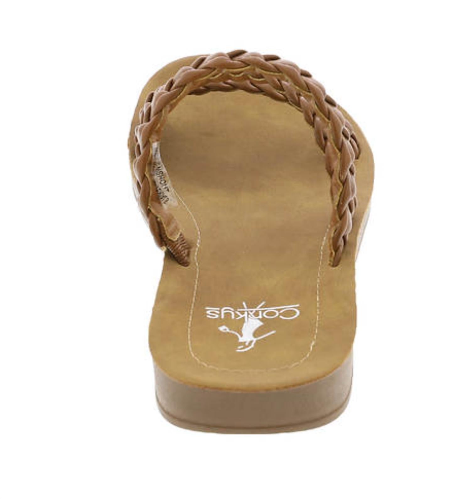 Женские сандалии Twist N Shout в коньячном цвете Corkys Footwear, цвет cognac — фото 4