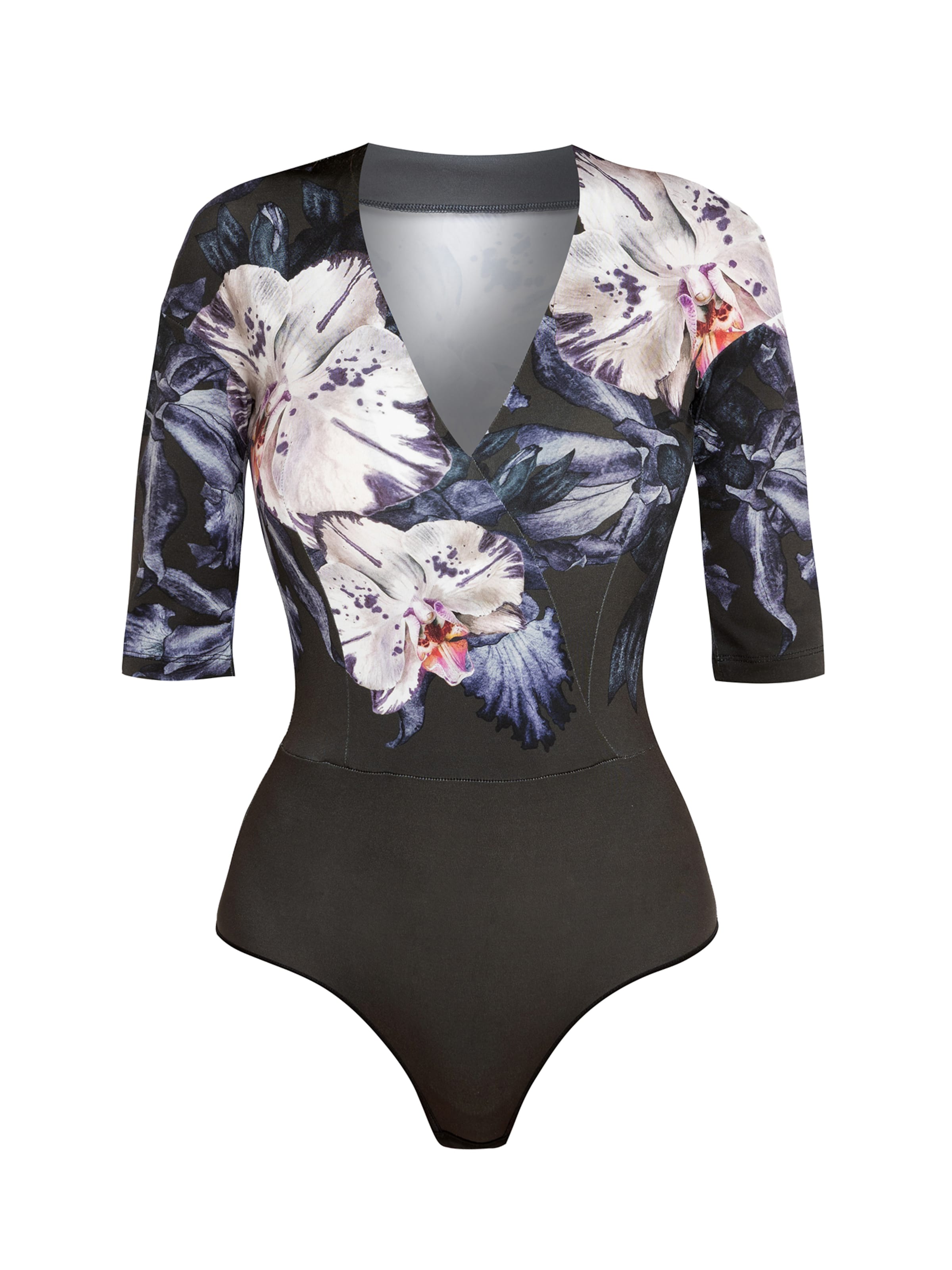 

JIORO Блузка-боди 'ORCHID ICE' в темно-сером цвете