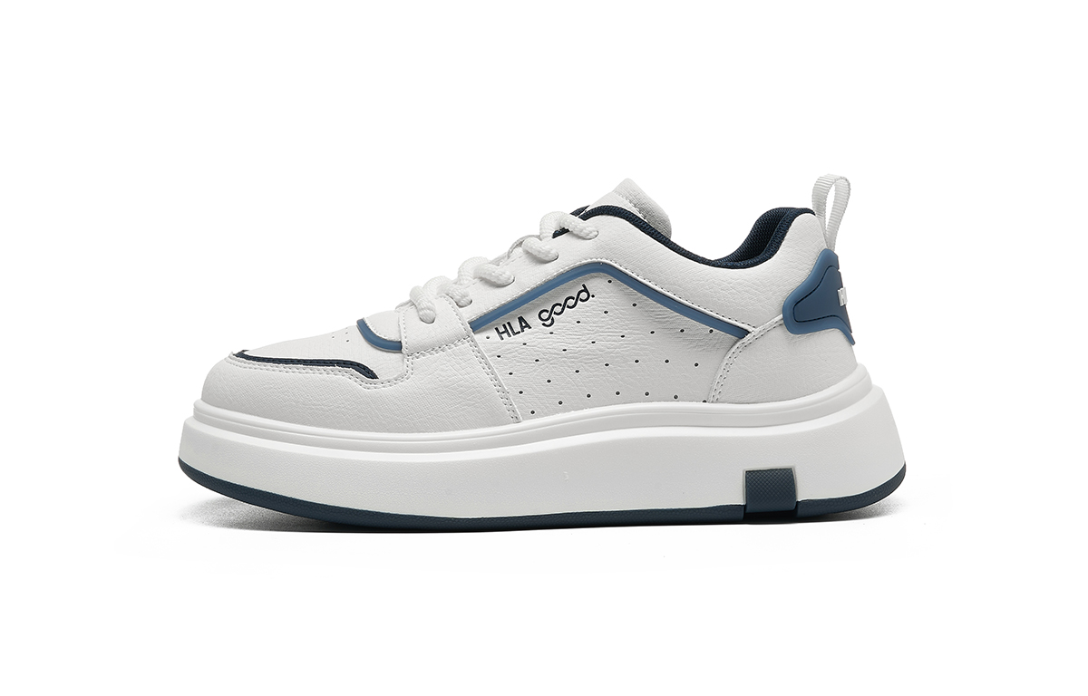 

HLA Дышащие низкие скейтерские кроссовки мужские бело-синие, цвет White Blue