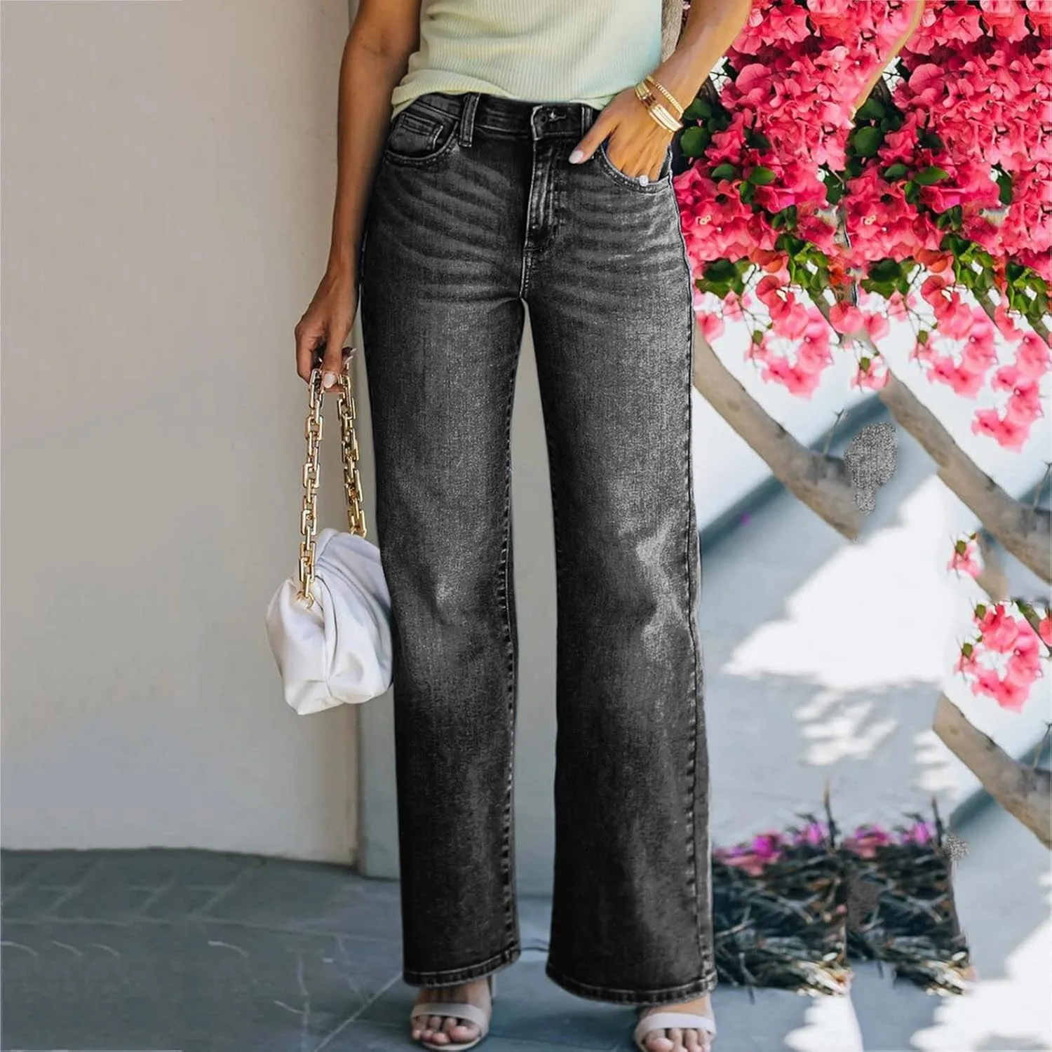 Женские джинсы Hipster Straight Denim Pants Slim Fit — фото 2