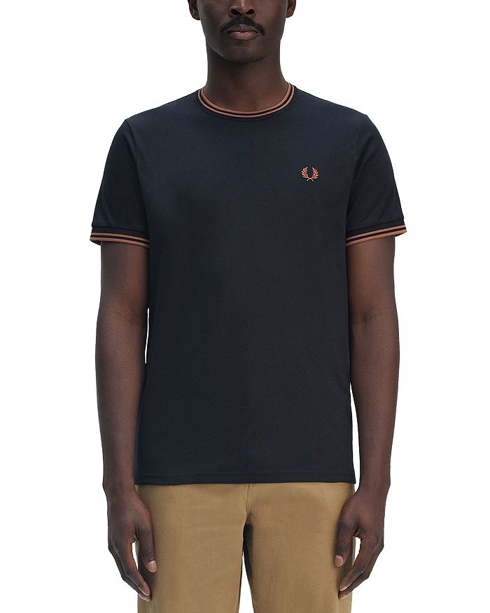 

Футболка с коротким рукавом и двойным подгибом Fred Perry, синий