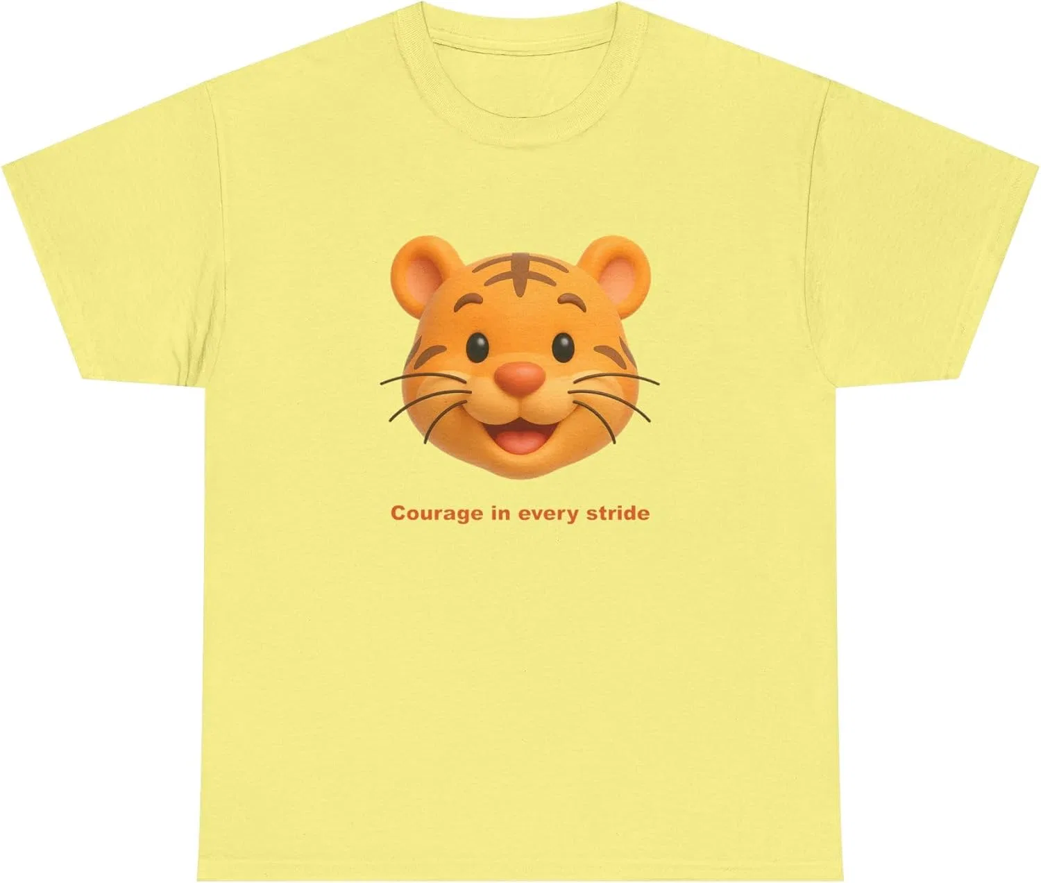 GENERIC Футболка Zodiac Tiger - милая 3D-мордочка тигра, пастельно-оранжевый дизайн, подарок на Лунный Новый год, унисекс для детей и взрослых