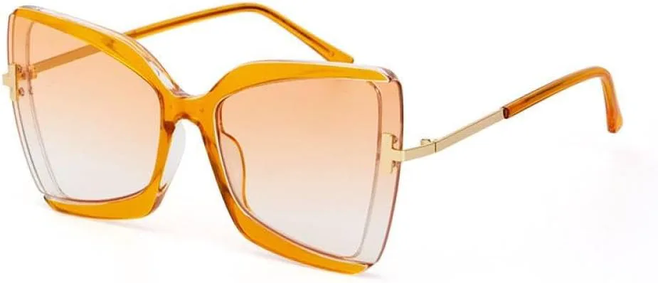 

- Большие солнцезащитные очки для женщин, винтажные квадратные солнцезащитные очки для женщин, модные очки «кошачий глаз», солнцезащитные очки UV400 MTZJH, One Color