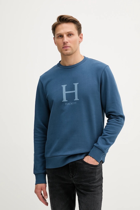 

Хлопковая толстовка Hackett London, синий