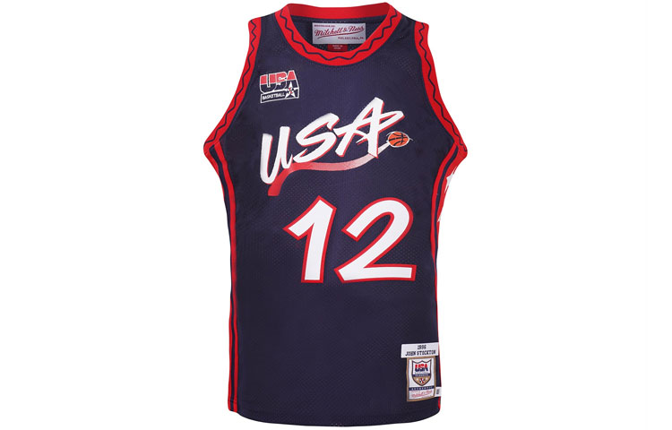 

Mitchell Ness Баскетбольная майка Mitchell & Ness унисекс темно-синяя