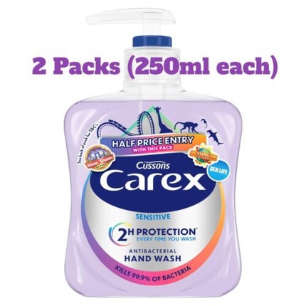

Антибактериальное жидкое мыло для рук Sensitive с дозатором 250 мл Carex