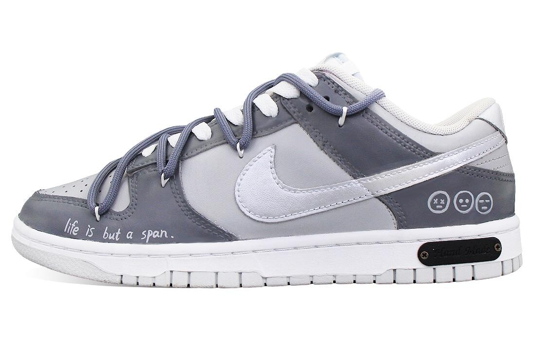 

Кроссовки Nike Dunk Skateboarding Shoes Men Low-top Gray/Silver, серый