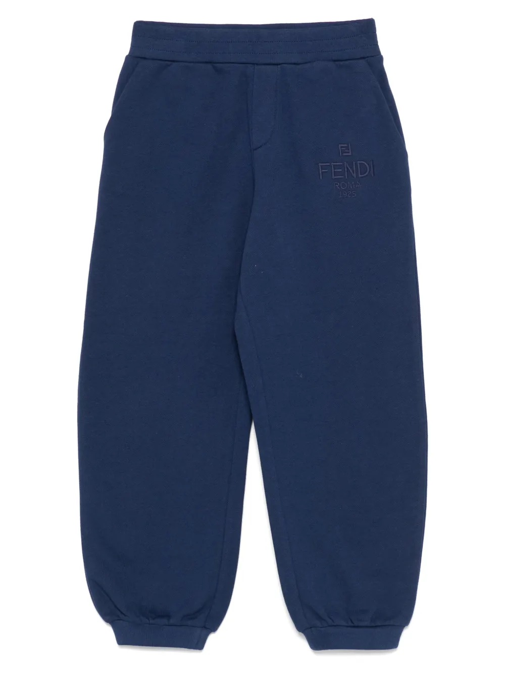 

Брюки с вышитым логотипом FENDI KIDS, синий