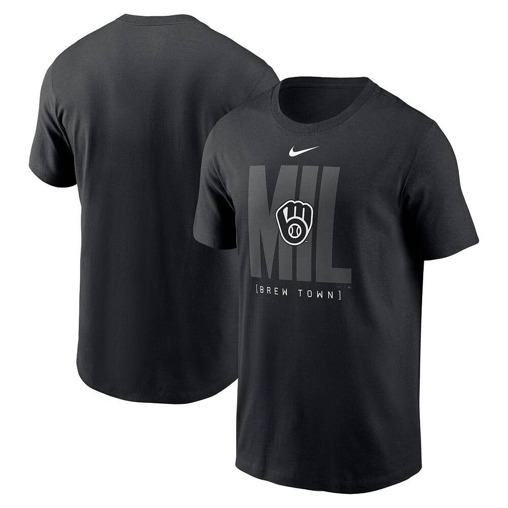 

Мужская черная футболка Nike Milwaukee Brewers Fashion Local, цвет Brw Black