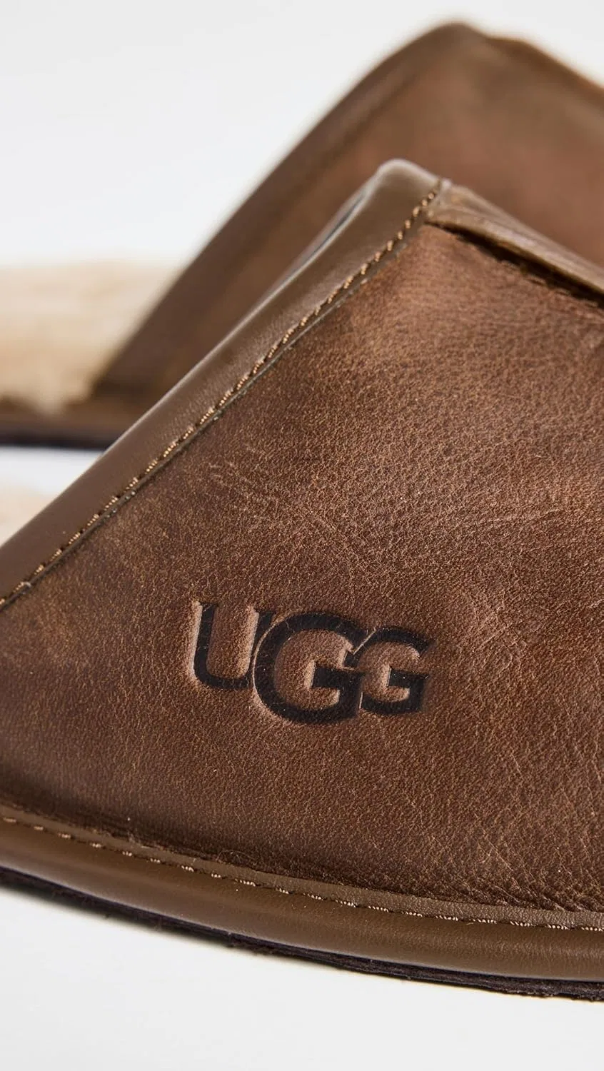 Тапочки мужские UGG, цвет загар — фото 4