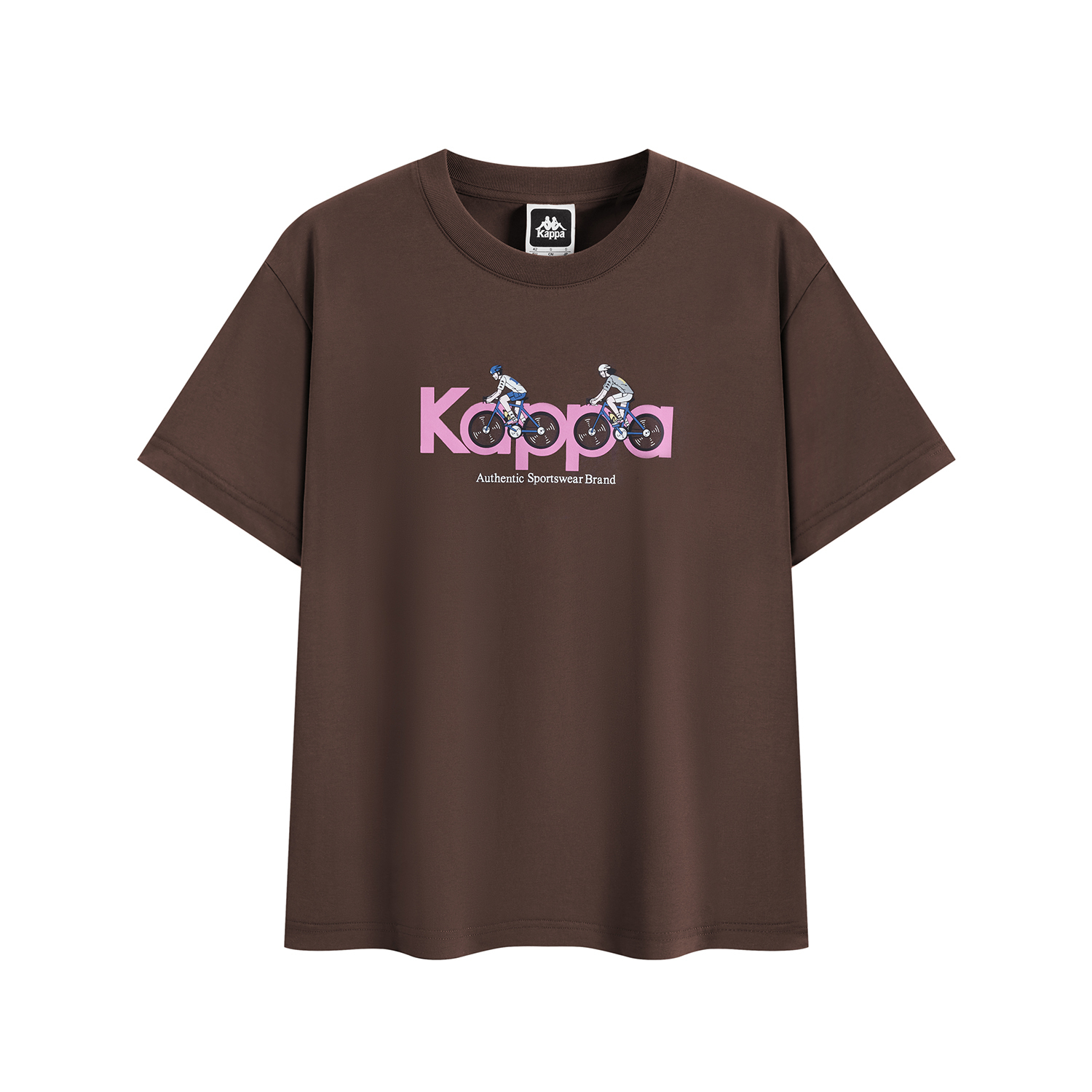 

Футболка PLAYER Unisex с круглым вырезом, умеренно прямой крой Kappa, темно chocolate коричневый-6536