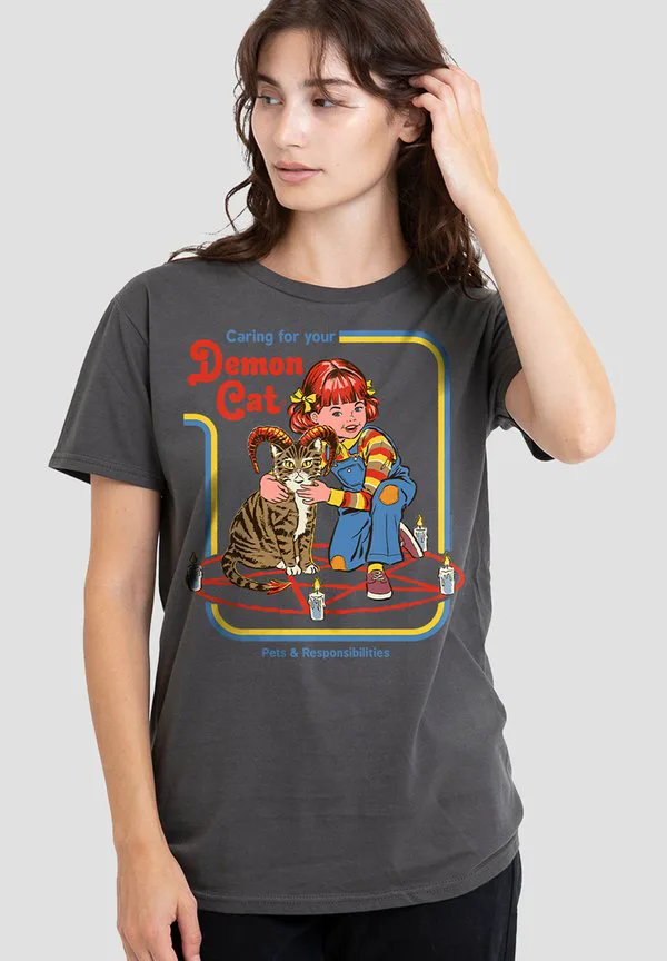 

Футболка с принтом «стивен роудс заботится о вашем демоническом коте» Cotton Soul, Anthracite, Черный, Футболка с принтом «стивен роудс заботится о вашем демоническом коте» Cotton Soul, Anthracite