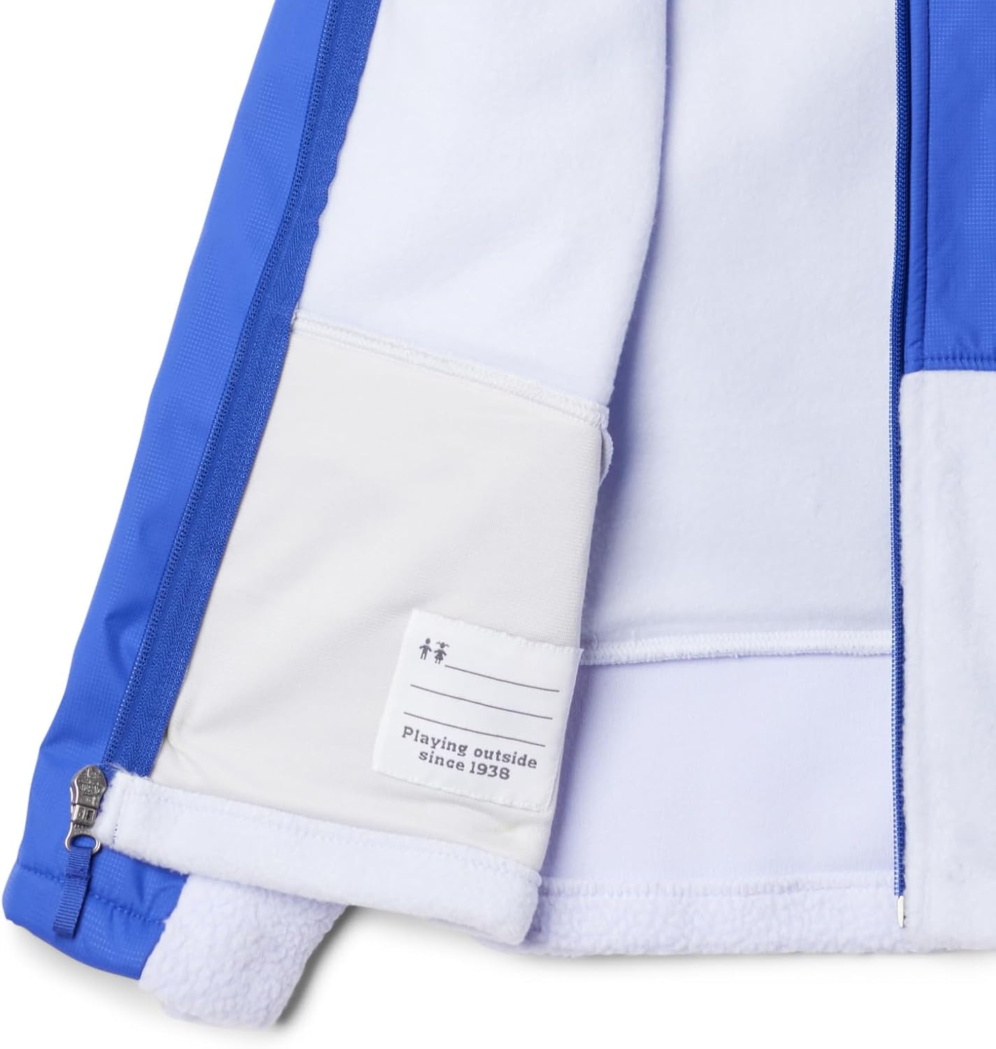Columbia детская толстовка Benton Springs Novelty с капюшоном из флиса, Snowdrift/Clematis Blue — фото 3