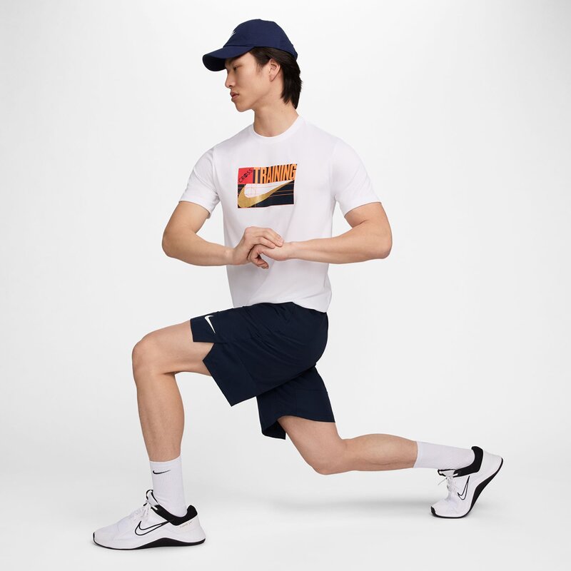 Футболка дри-фит фитнес Nike, белый — фото 4