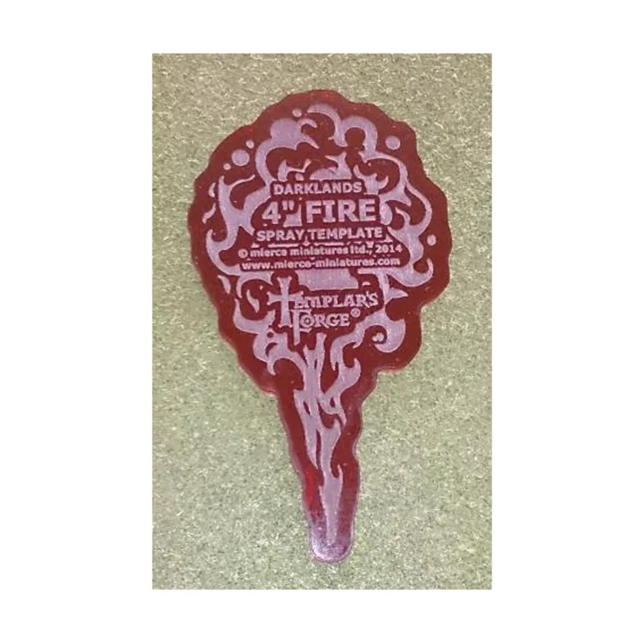 

Шаблон – 4 дюймовая огненная струя, Darklands Miniatures - Bases, Dice & Other Accessories